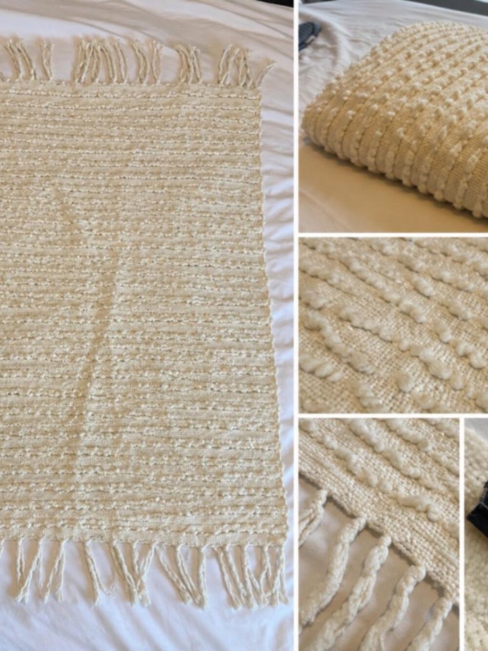 Max Studio Cream and White Soft-furnishings-textiles